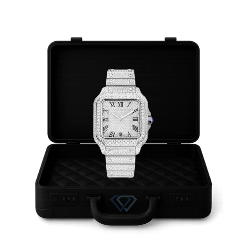 Montre bustdown en moissanite