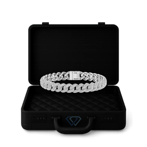 Bracelet Cuban en moissanite