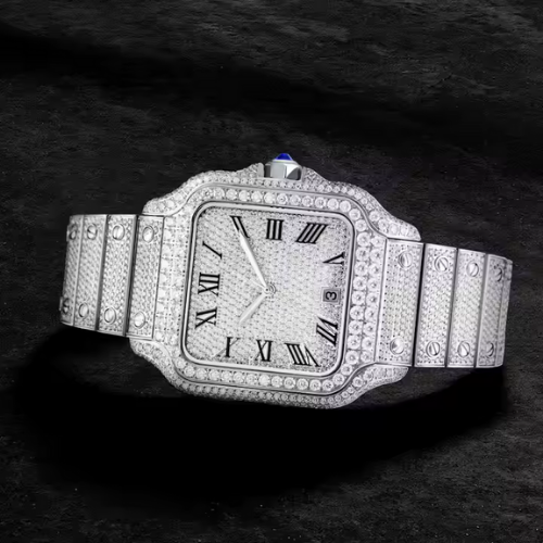 Montre bustdown en moissanite