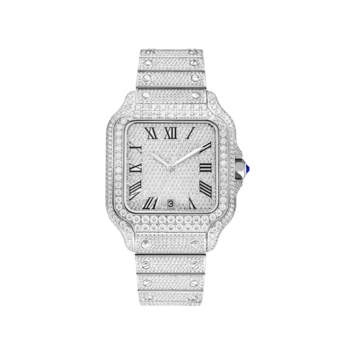Montre bustdown en moissanite