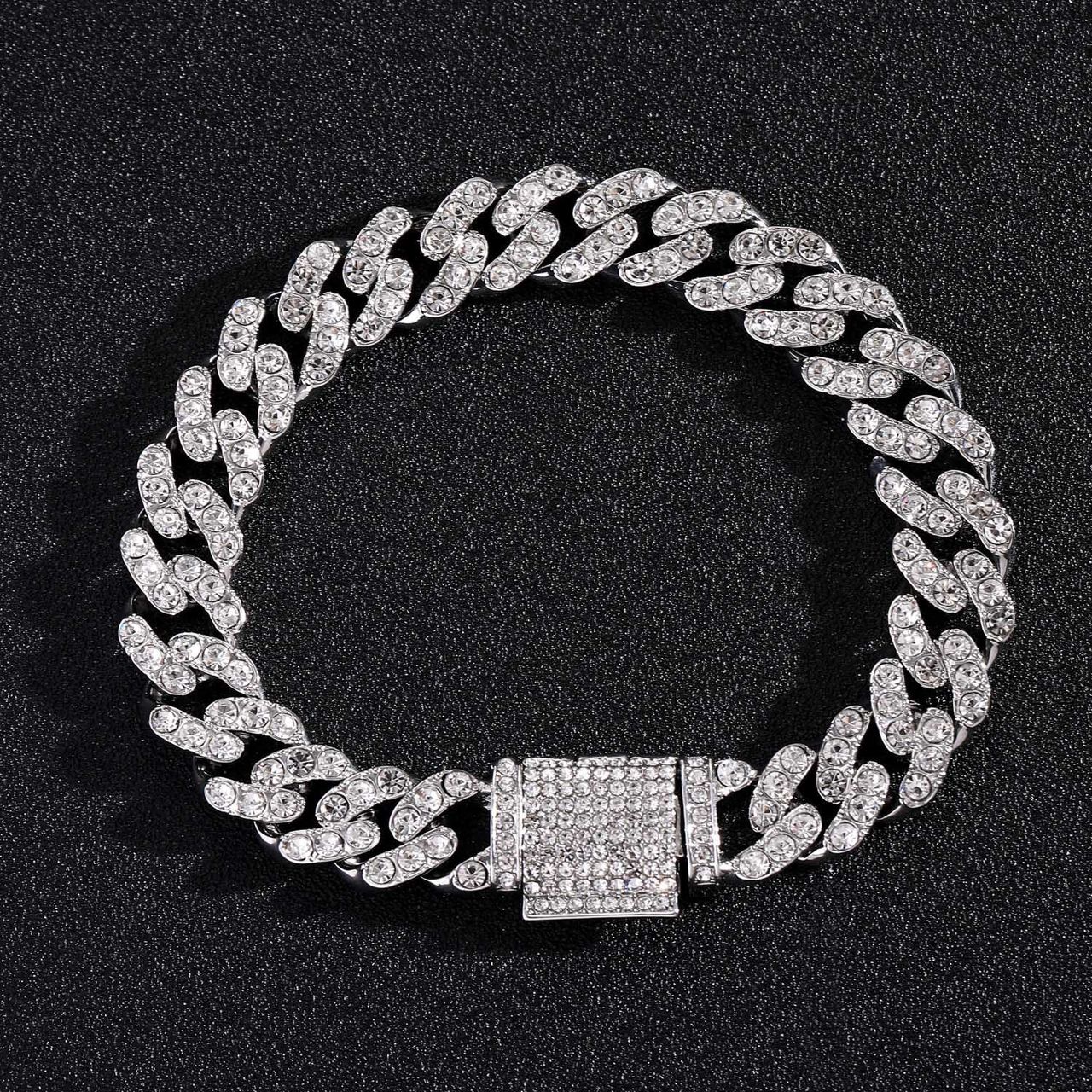Bracelet Cuban en moissanite
