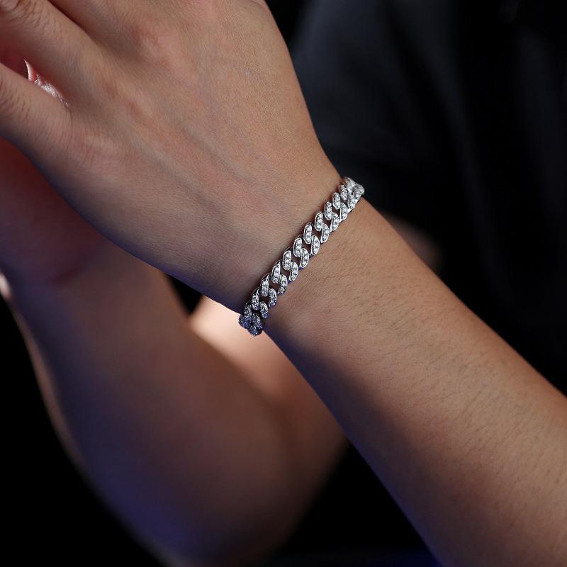 Bracelet Cuban en moissanite