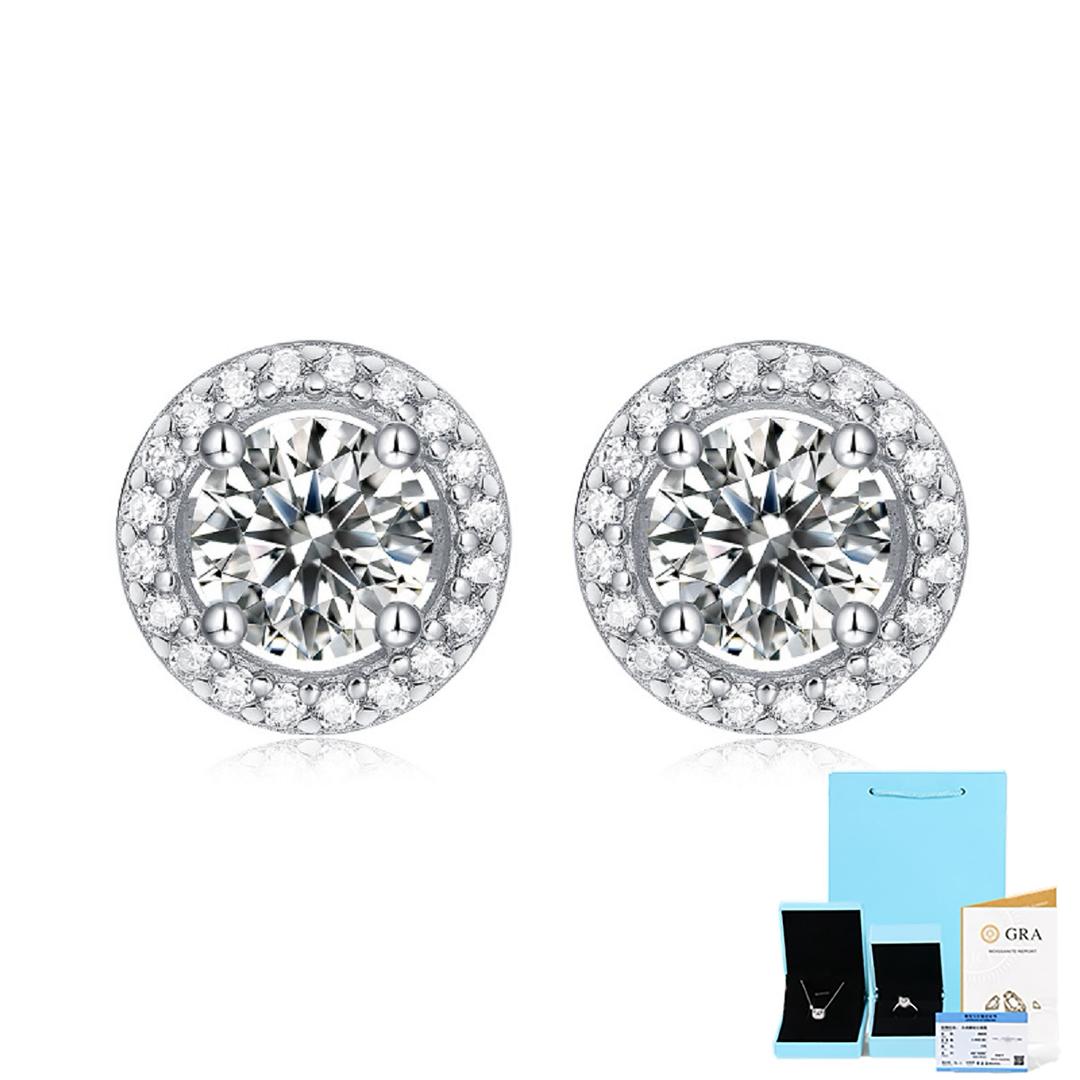 Boucles d’oreilles en moissanite